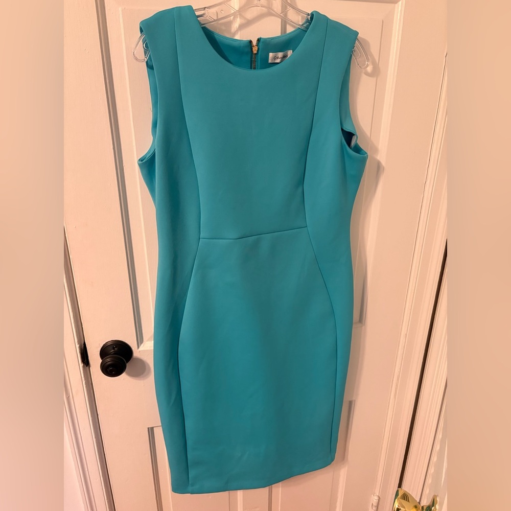 Calvin Klein Turquoise Mini Dress